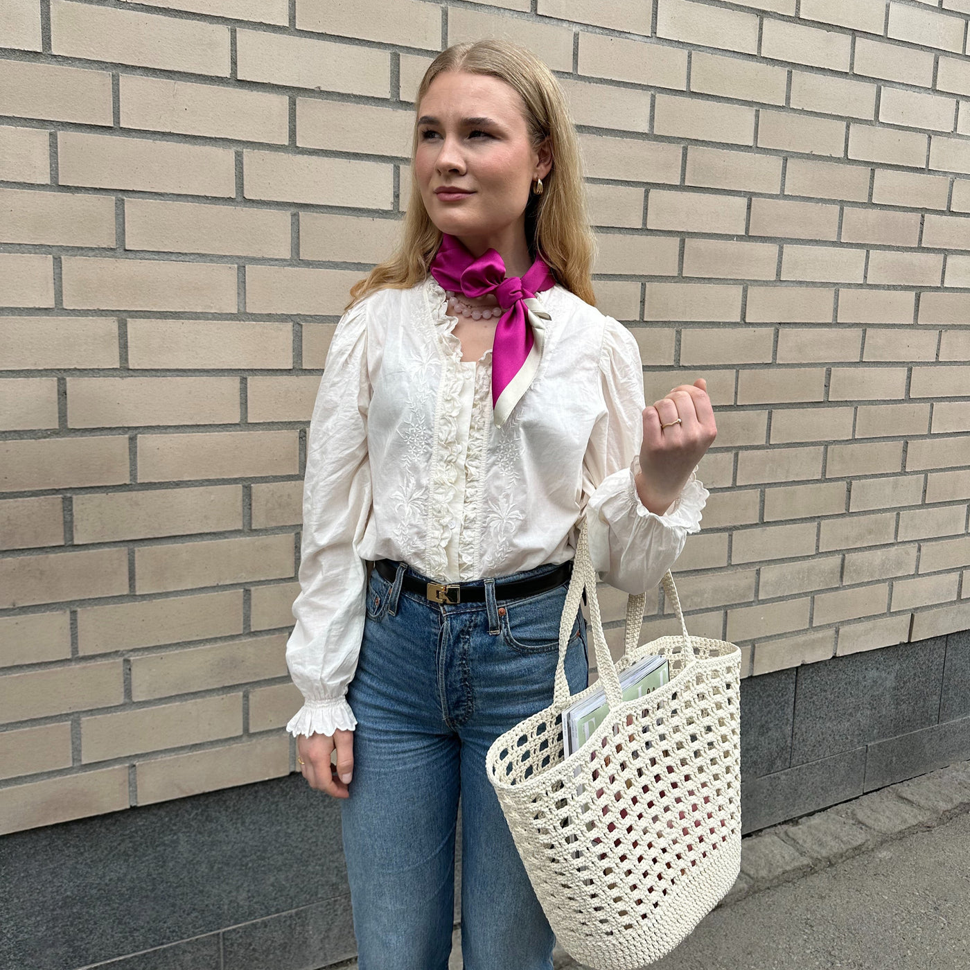 Silkeskjerf Paris Pink