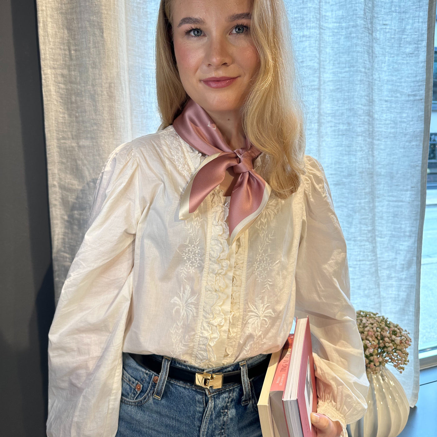 Silkeskjerf Paris Dusty Pink