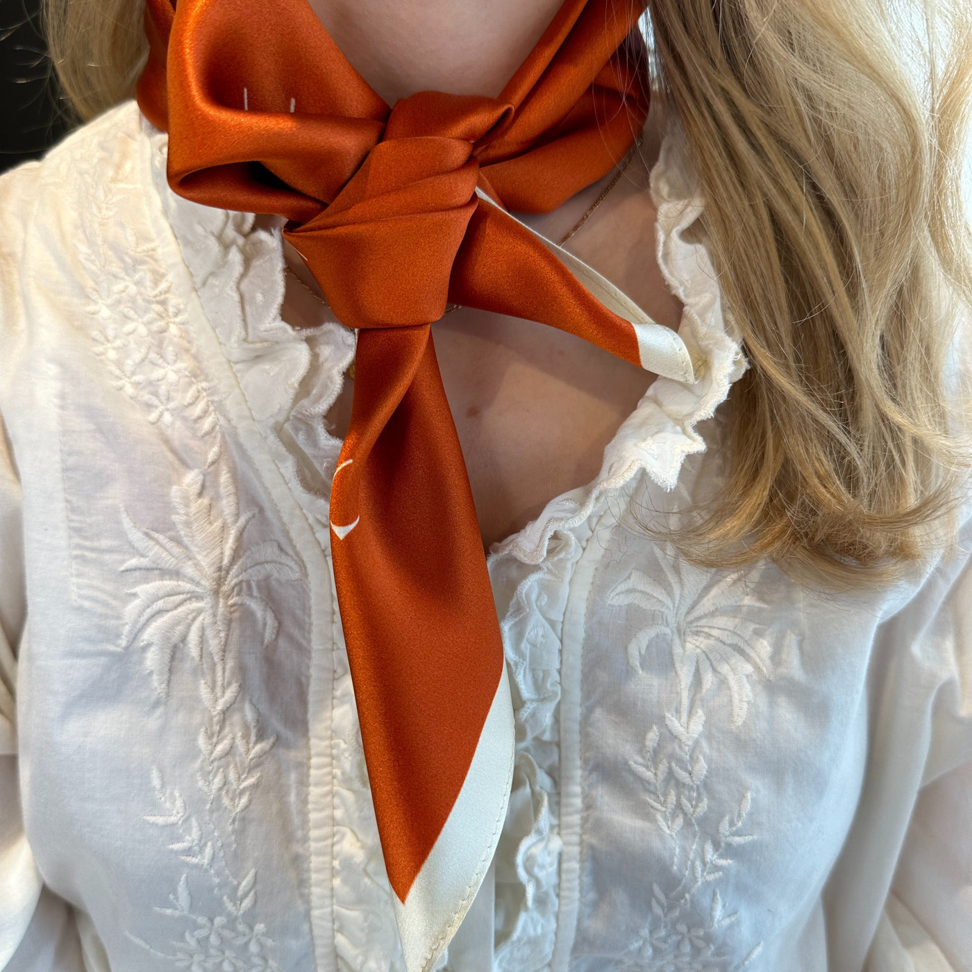 Silkeskjerf Paris Orange