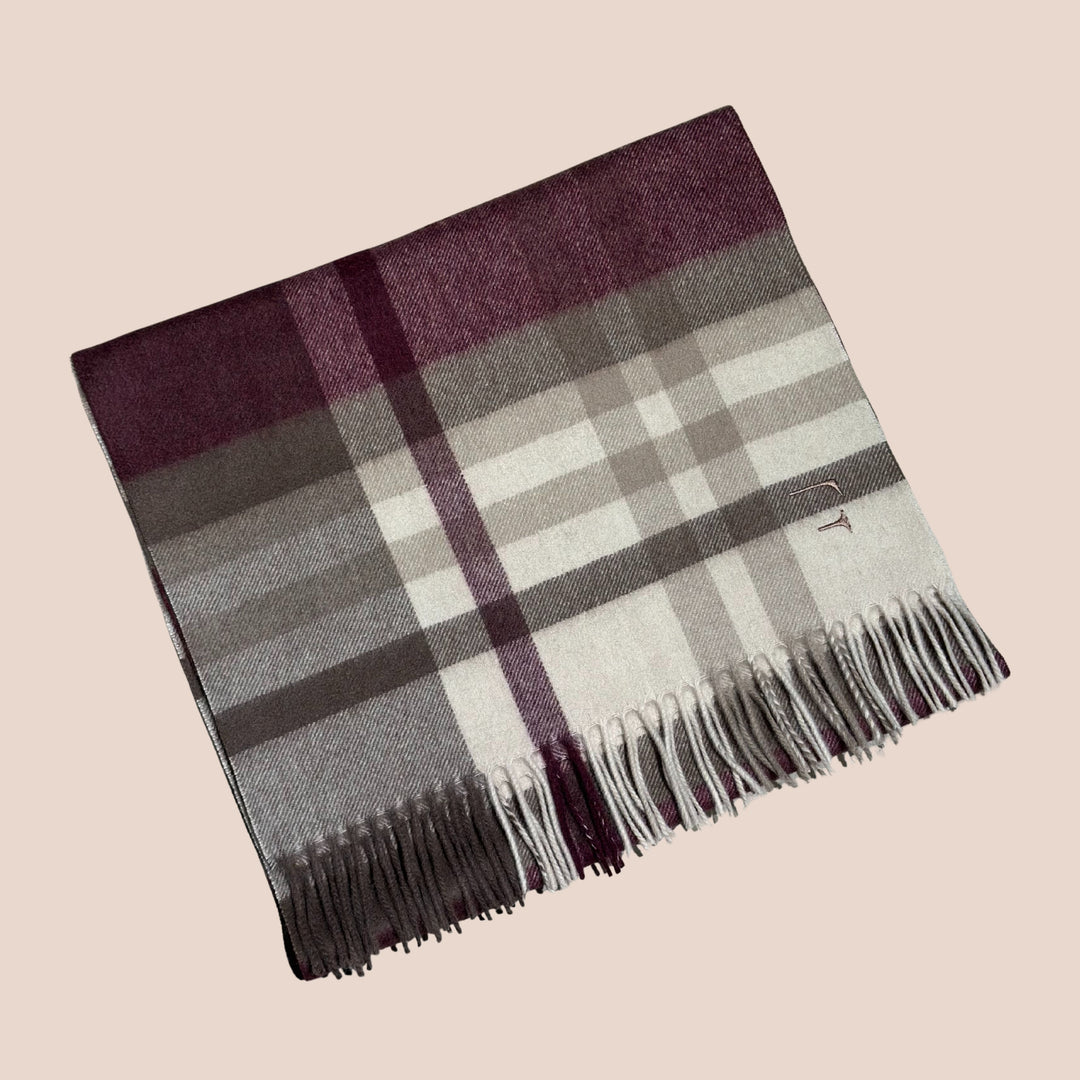 Kashmirskjerf Torino Burgundy