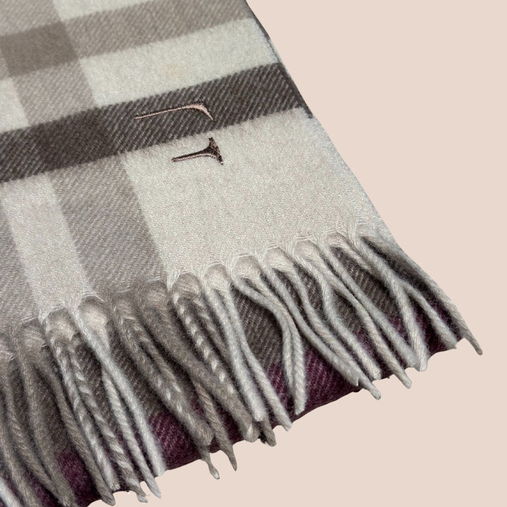 Kashmirskjerf Torino Burgundy