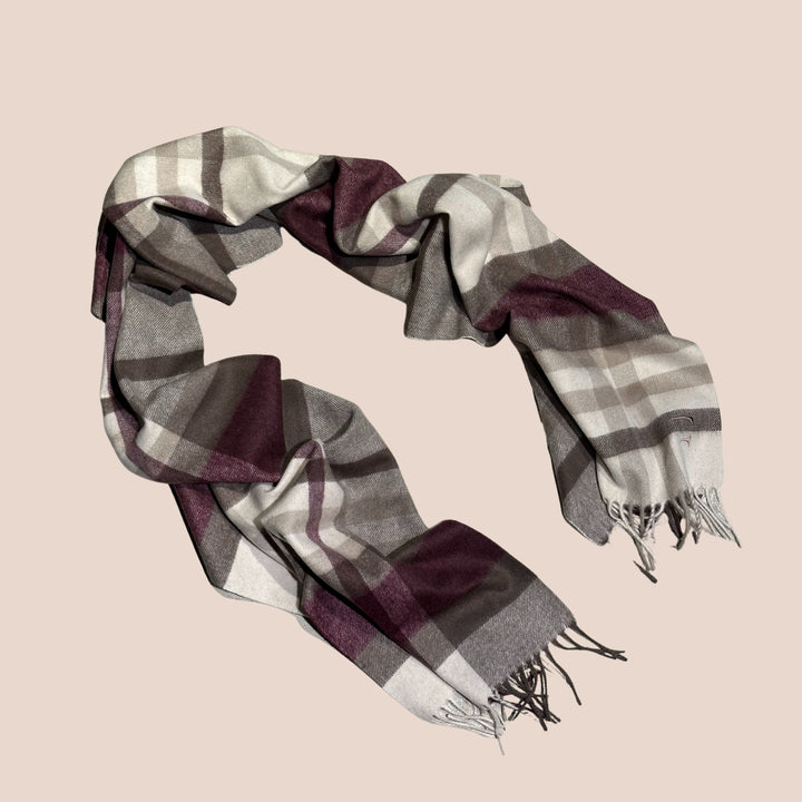 Kashmirskjerf Torino Burgundy