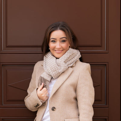 Ullskjerf Lugano Beige