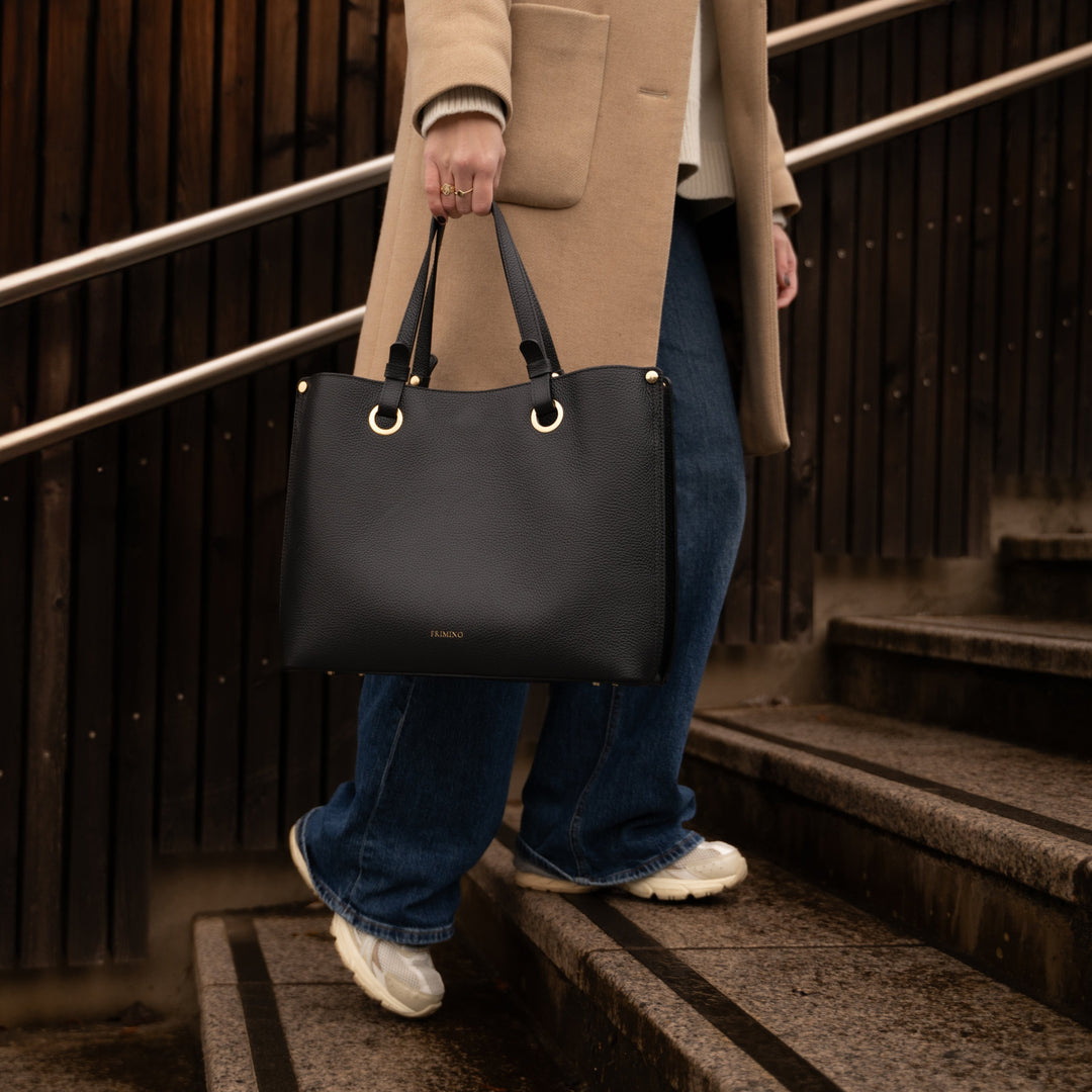 Veske Skinn Bianca Work Black