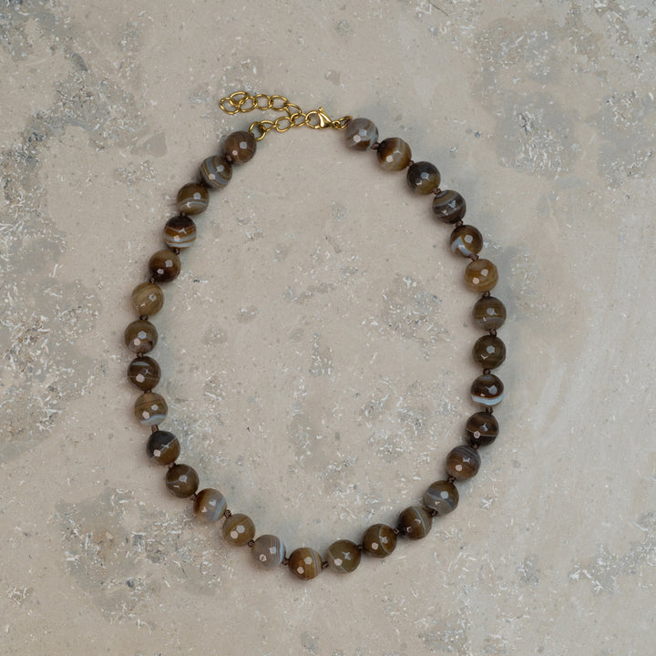 Halskjede Zoe Brown Agate