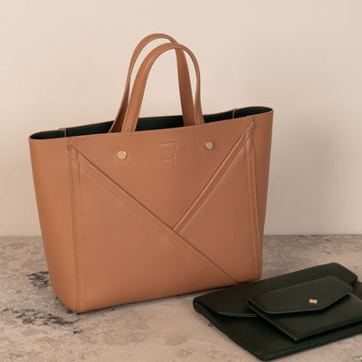 Veske Skinn Aurora Camel