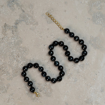 Halskjede Zoe Black Agate
