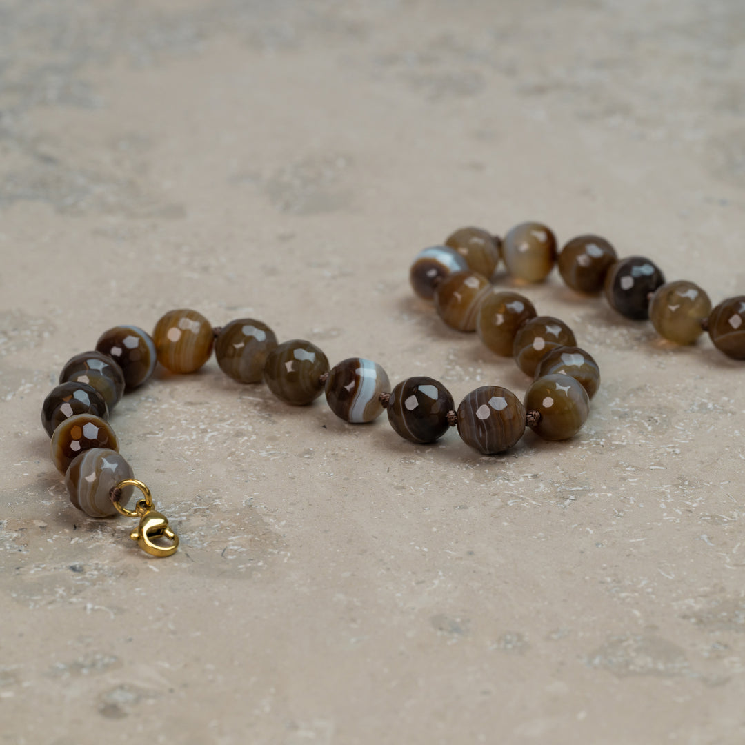 Halskjede Zoe Brown Agate