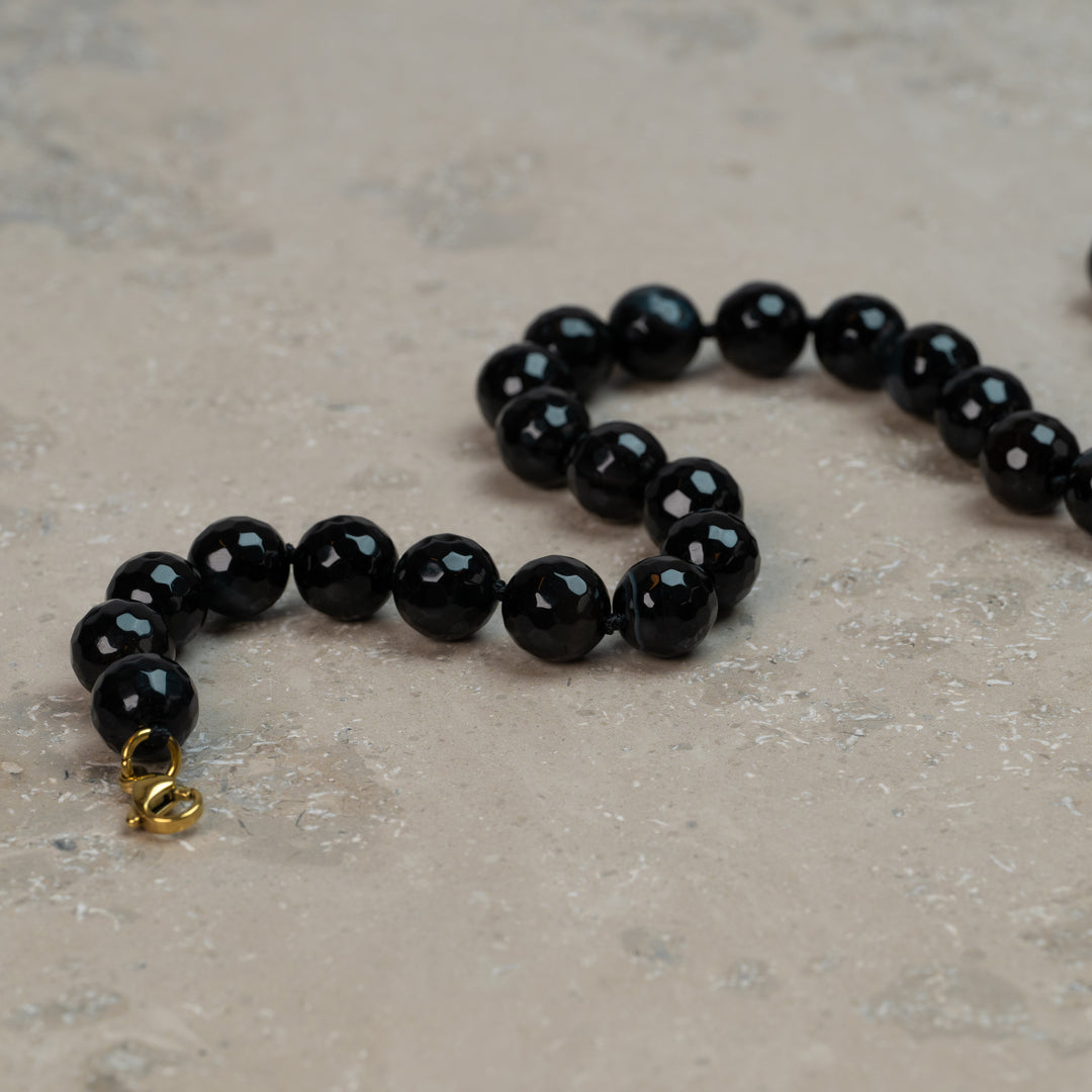 Halskjede Zoe Black Agate