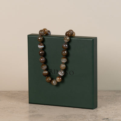Halskjede Zoe Brown Agate