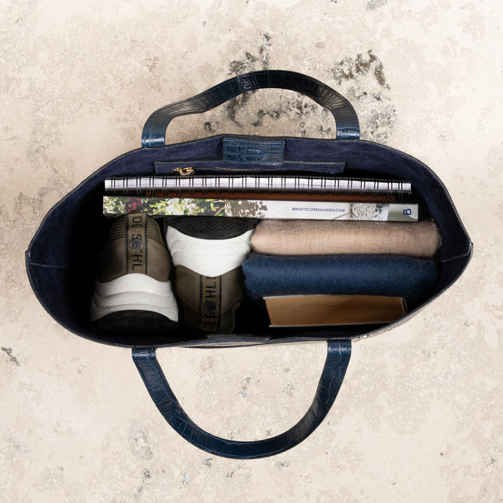 Veske Skinn Felice Tote Blue