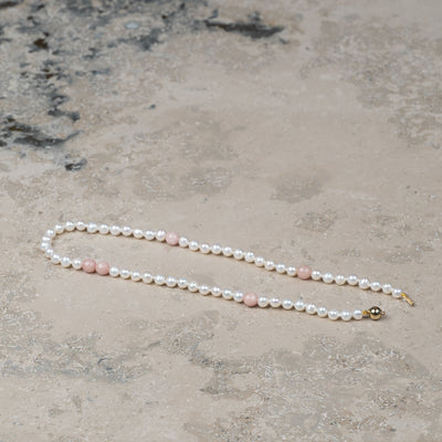 Halskjede Milena Pearl & Dusty Pink