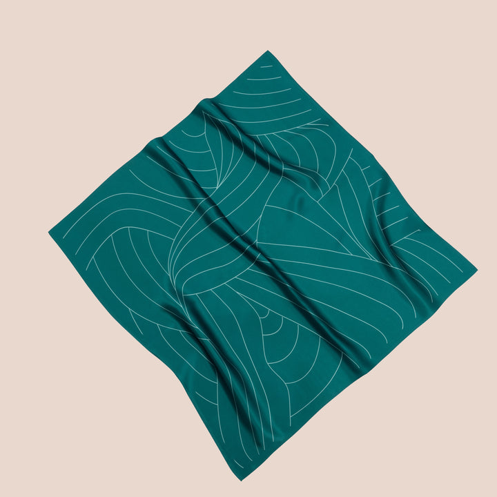 Silkeskjerf Palma Sea Green