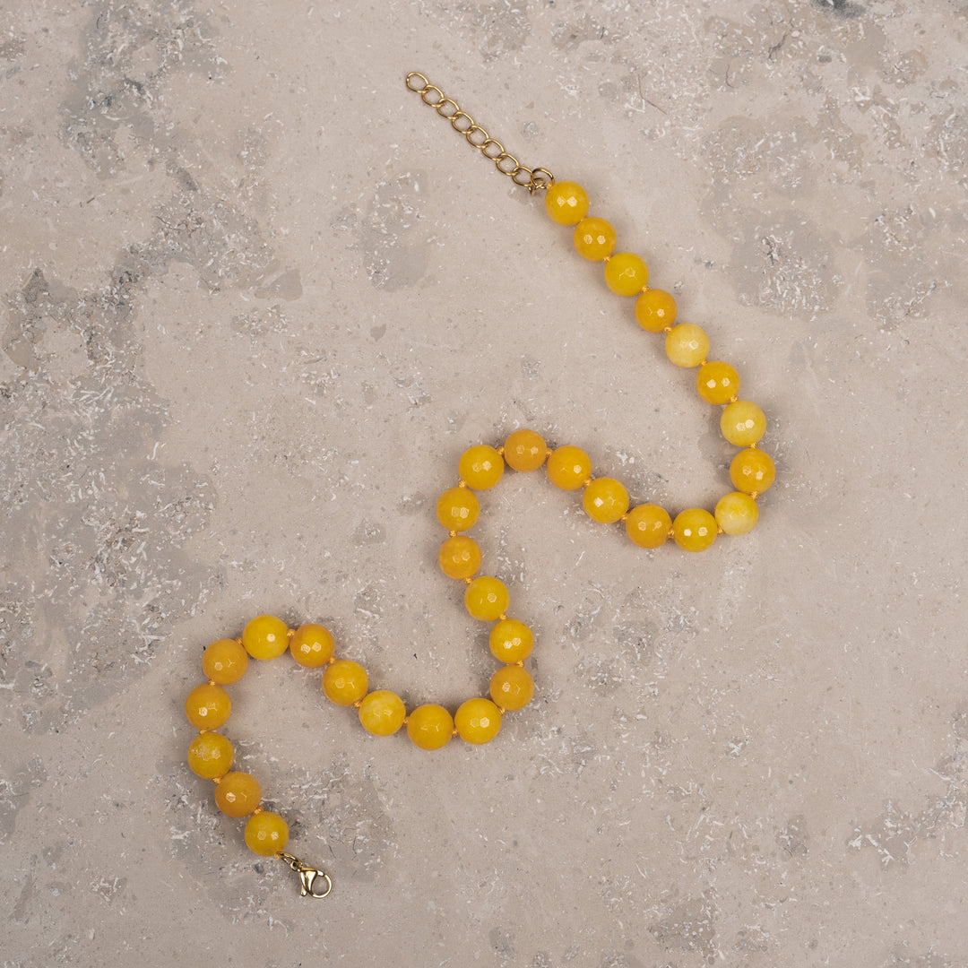 Halskjede Zoe Yellow Agate