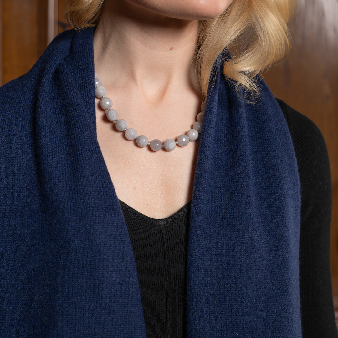 Kashmirskjerf Lyon Navy Blue