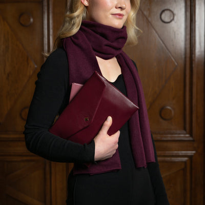 Veske Skinn Luca Burgundy