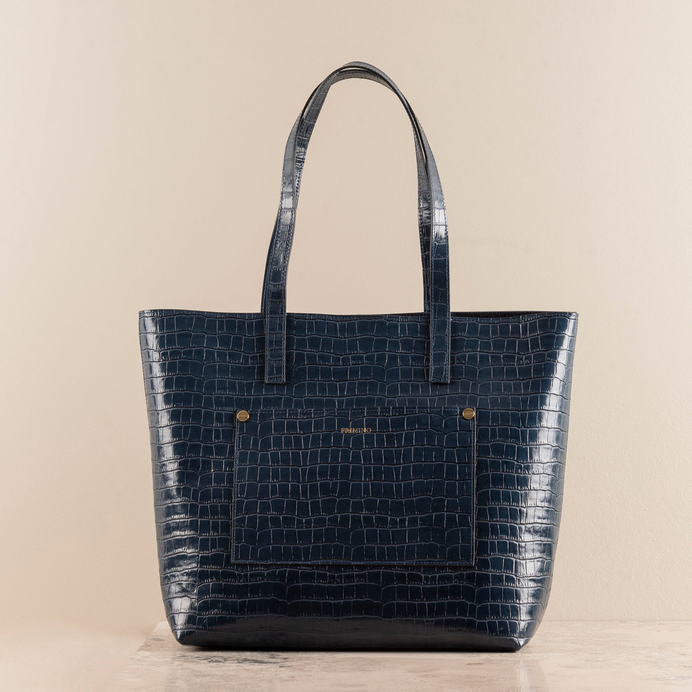 Veske Skinn Felice Tote Blue