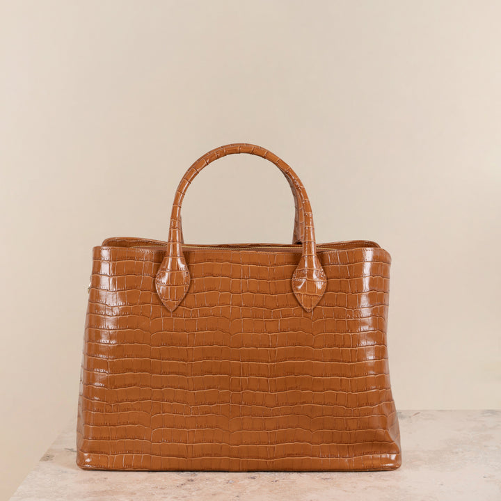 Veske Skinn Felice Work Cognac