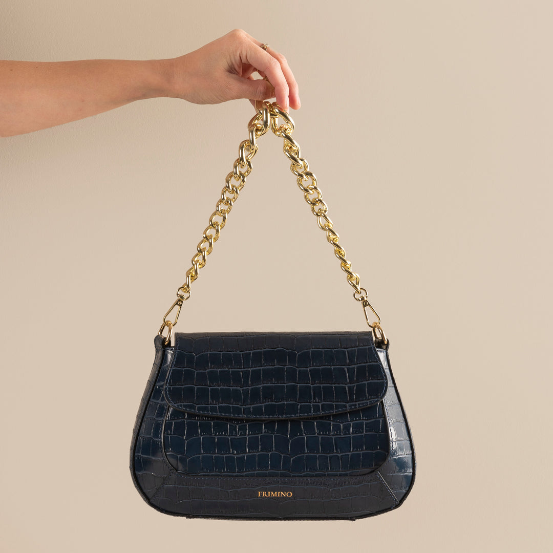 Veske Skinn Elena Blue
