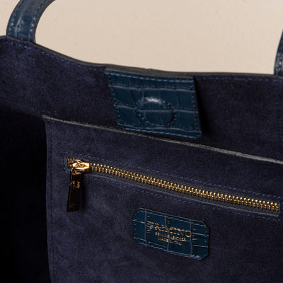 Veske Skinn Felice Tote Blue