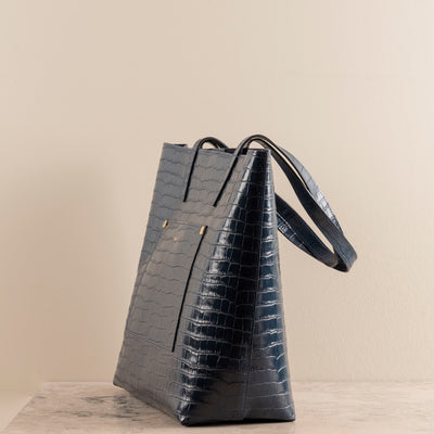 Veske Skinn Felice Tote Blue