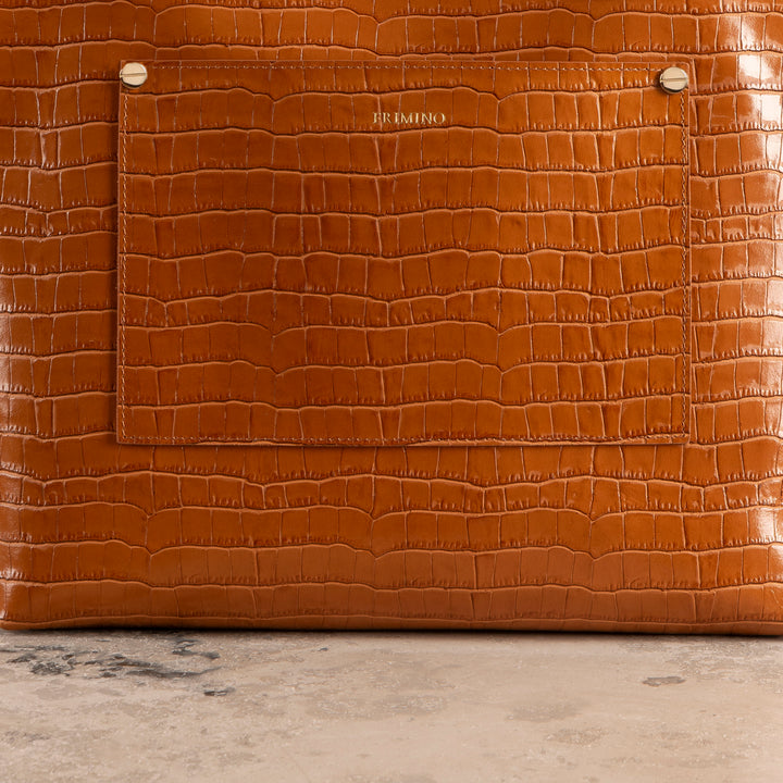 Veske Skinn Felice Tote Cognac