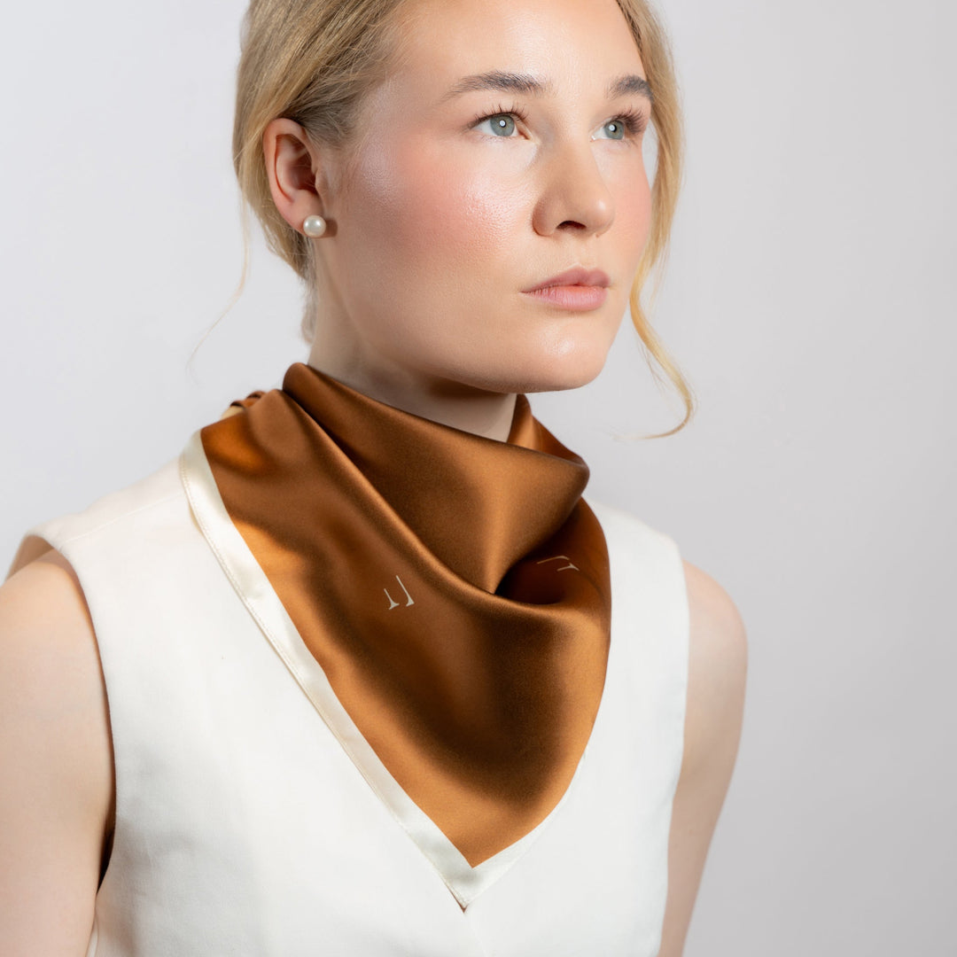 Silkeskjerf Paris Bronze