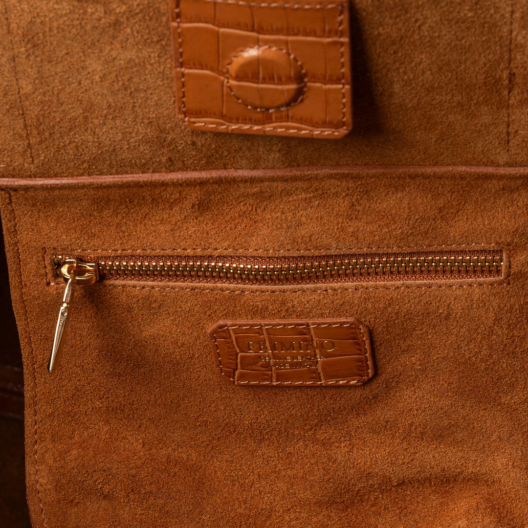 Veske Skinn Felice Tote Cognac