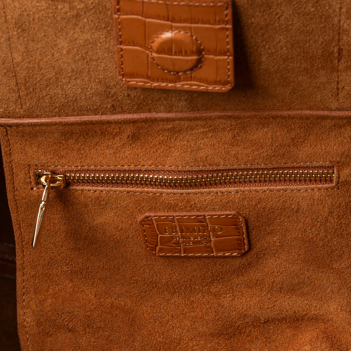 Veske Skinn Felice Tote Cognac