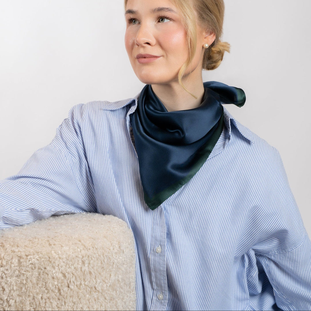 Silkeskjerf Paris Blue