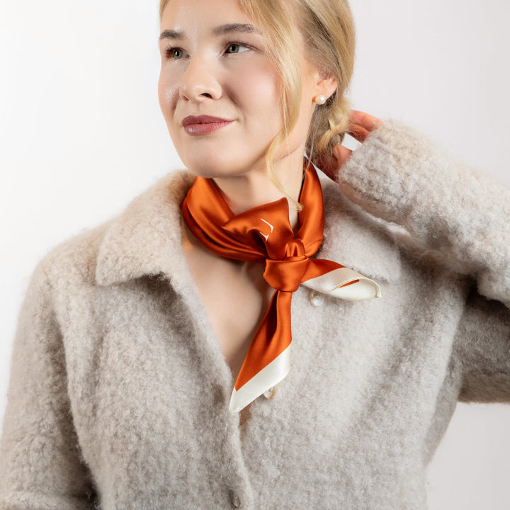 Silkeskjerf Paris Orange