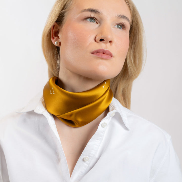 Silkeskjerf Paris Yellow