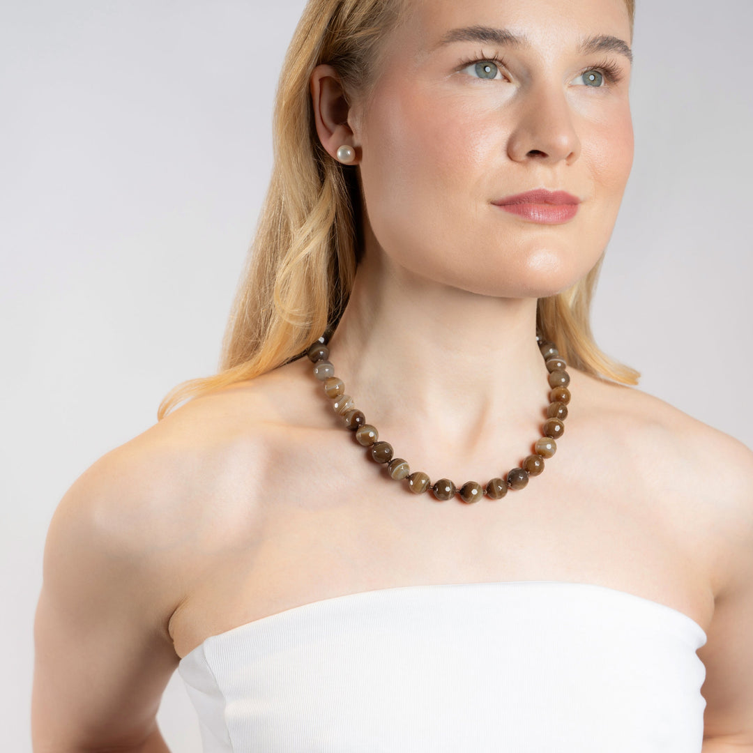 Halskjede Zoe Brown Agate