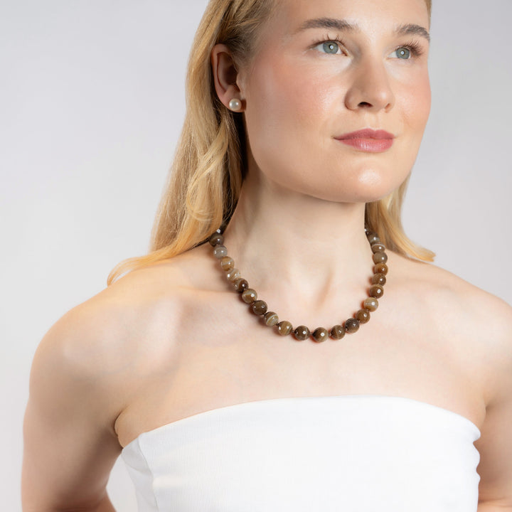 Halskjede Zoe Brown Agate