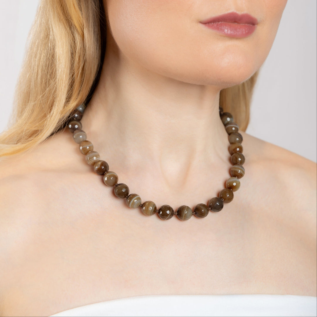 Halskjede Zoe Brown Agate