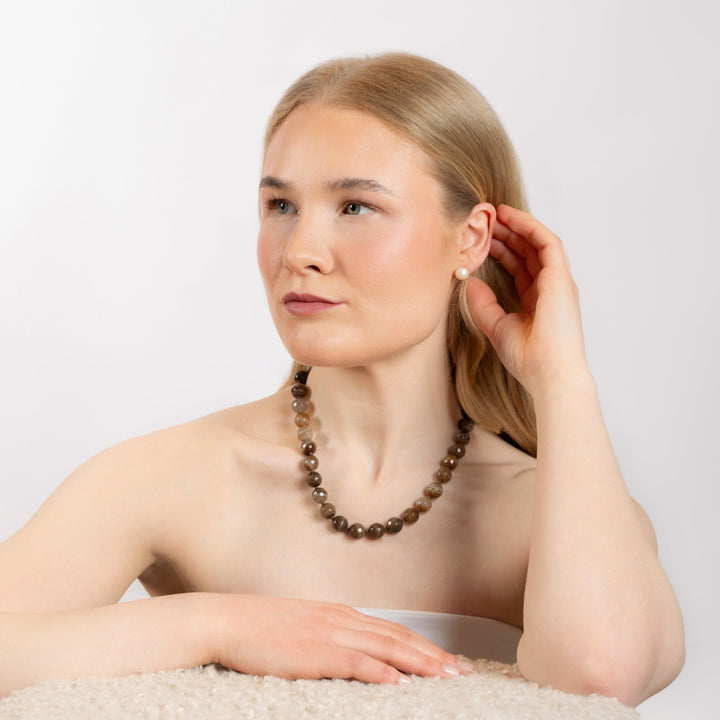 Halskjede Zoe Brown Agate