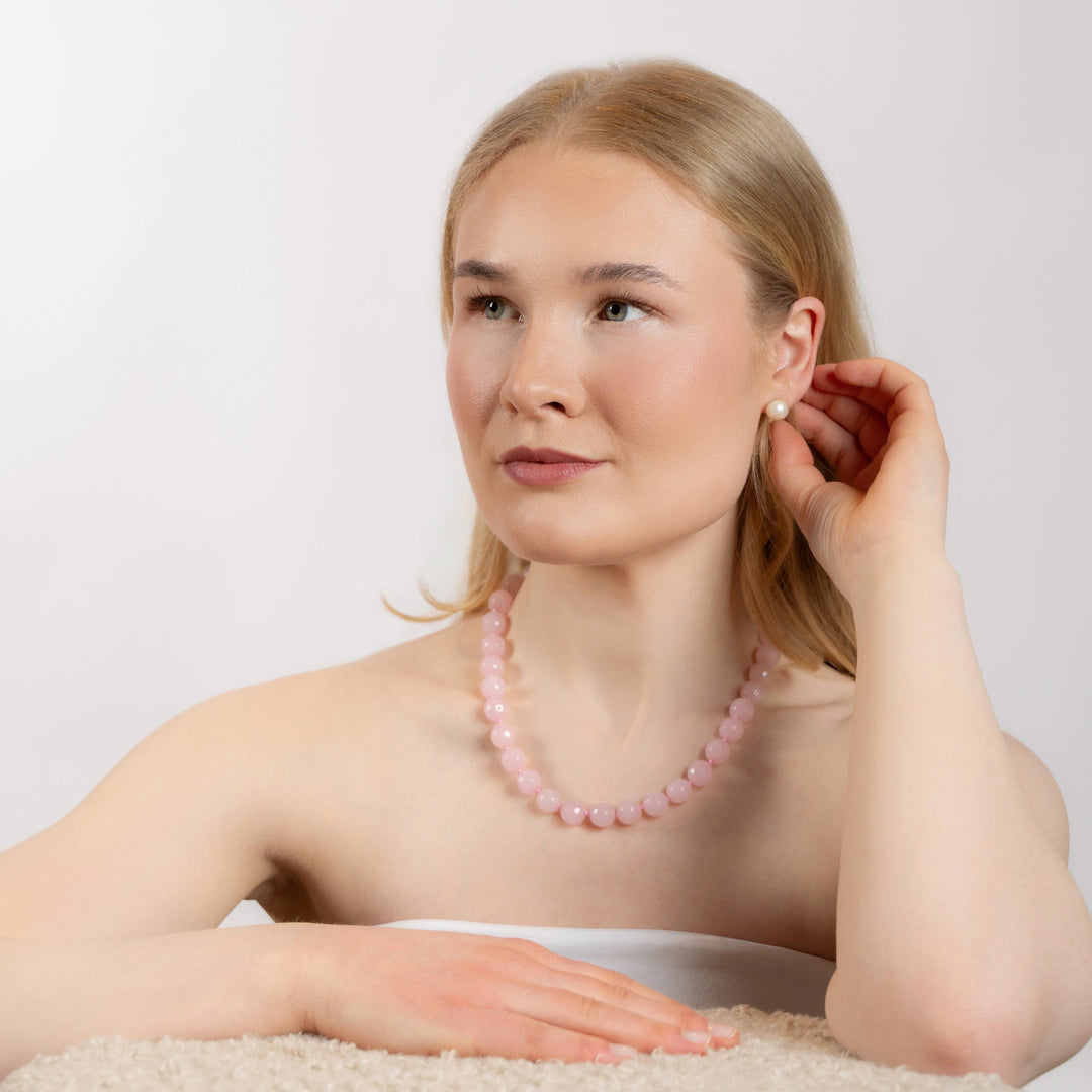 Halskjede Zoe Rose Quartz
