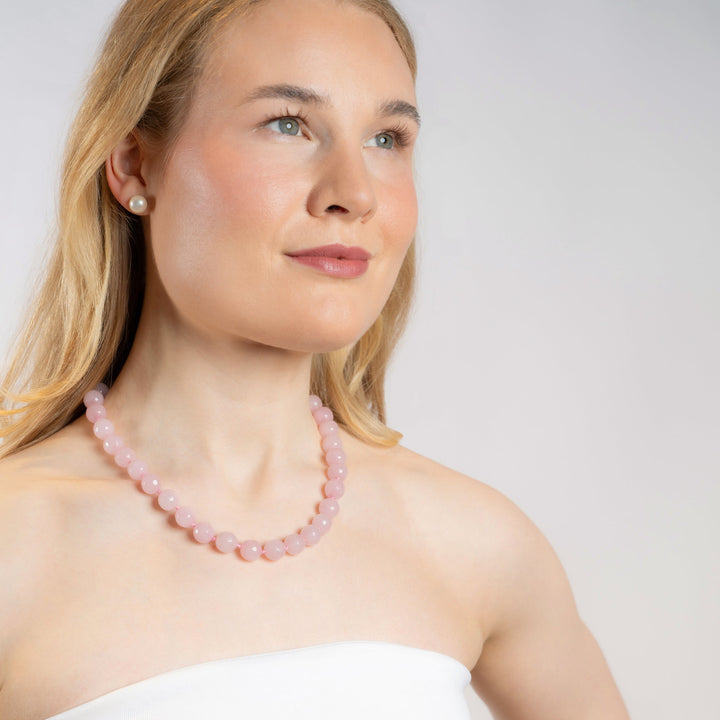 Halskjede Zoe Rose Quartz