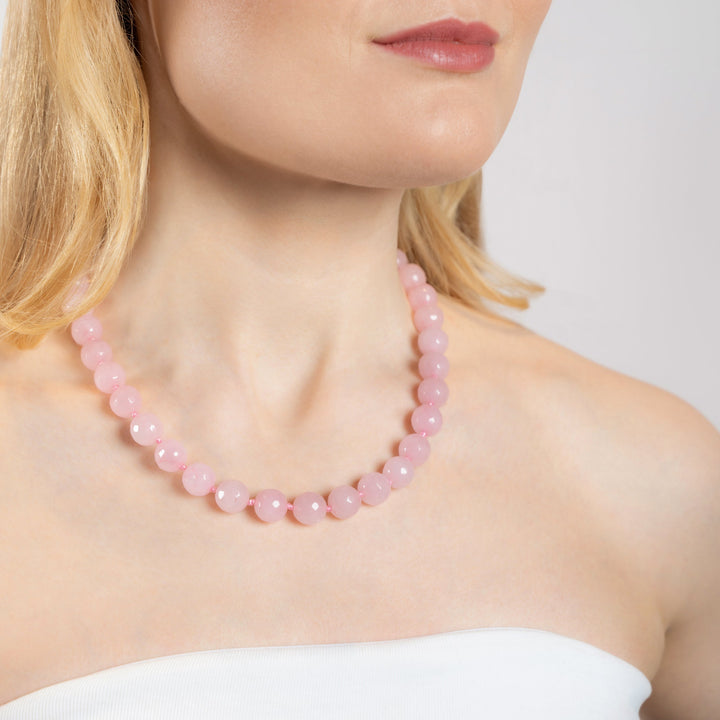 Halskjede Zoe Rose Quartz