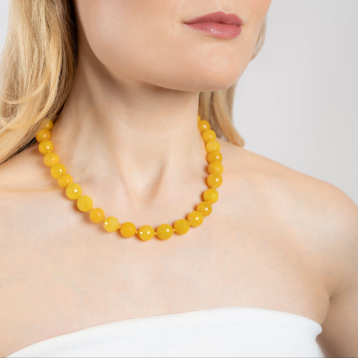 Halskjede Zoe Yellow Agate
