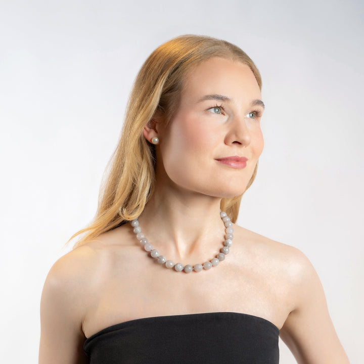 Halskjede Zoe Grey Agate