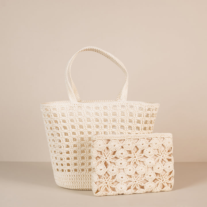Veske Ellie Shopper Off White