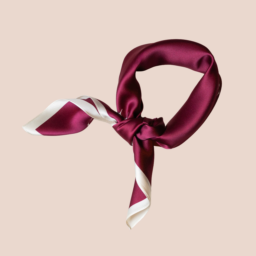Silkeskjerf Paris Burgundy
