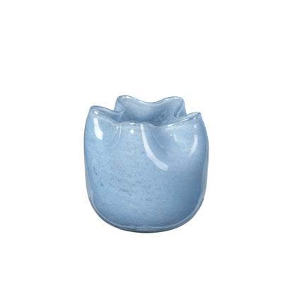 Broste Copenhagen Lysglass Esther Blue - Elegant lysglass laget i farget glass