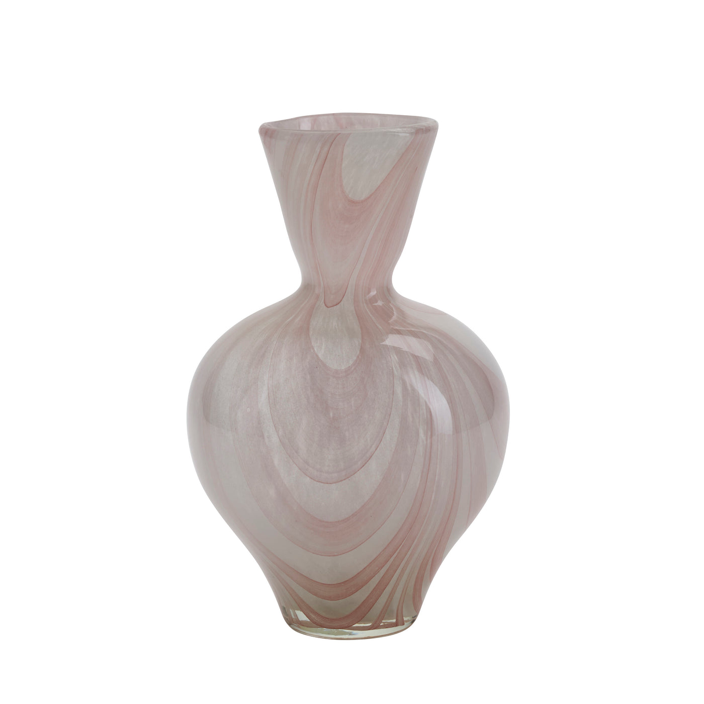 Bahne Vase Virvel Lys Rosa - En elegant glassvase