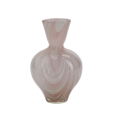 Bahne Vase Virvel Lys Rosa - En elegant glassvase